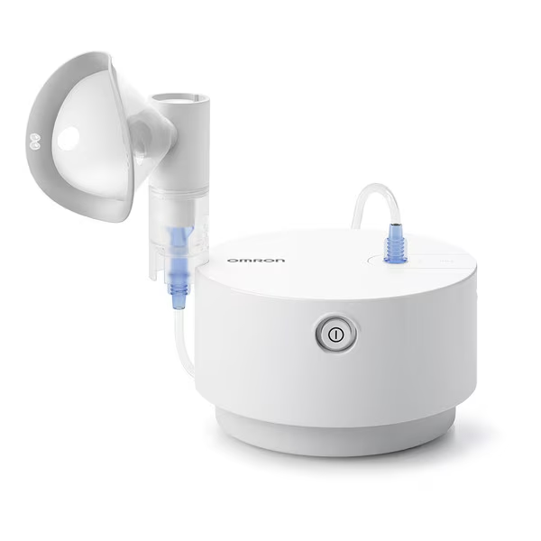 Nebulizator cu compresor Omron C28 Plus, tehnologie Advanced Valve, rezervor pentru medicamente 12 ml, Alb [1]