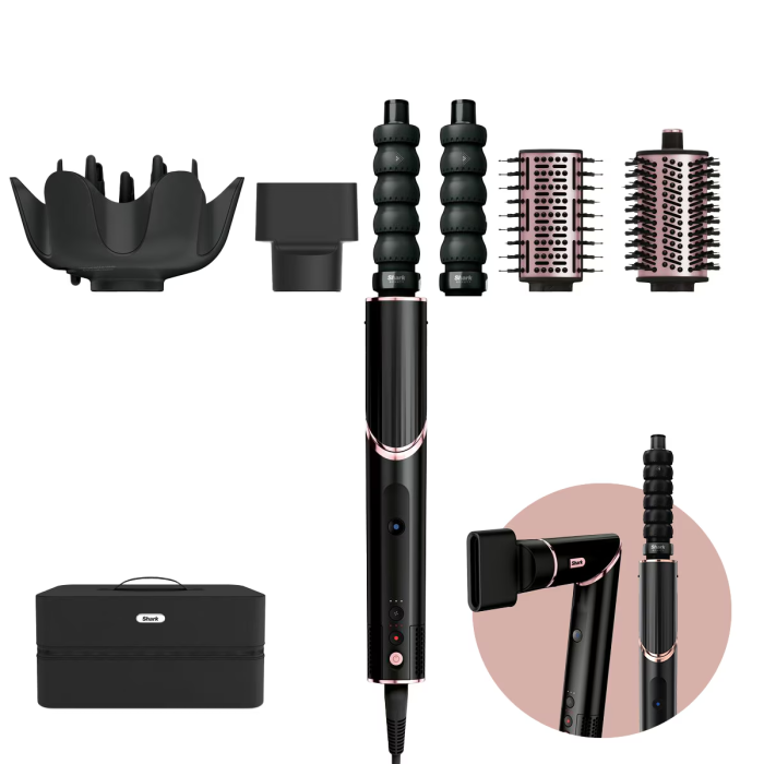 Ondulator 5-in-1 Shark FlexStyle HD446EU, 5 moduri de coafare, ondulatoare Auto-Wrap, perie paddle brush pentru indreptare par, concentrator styling, difuzor pentru bucle, 3 trepte de caldura, geanta  [2]