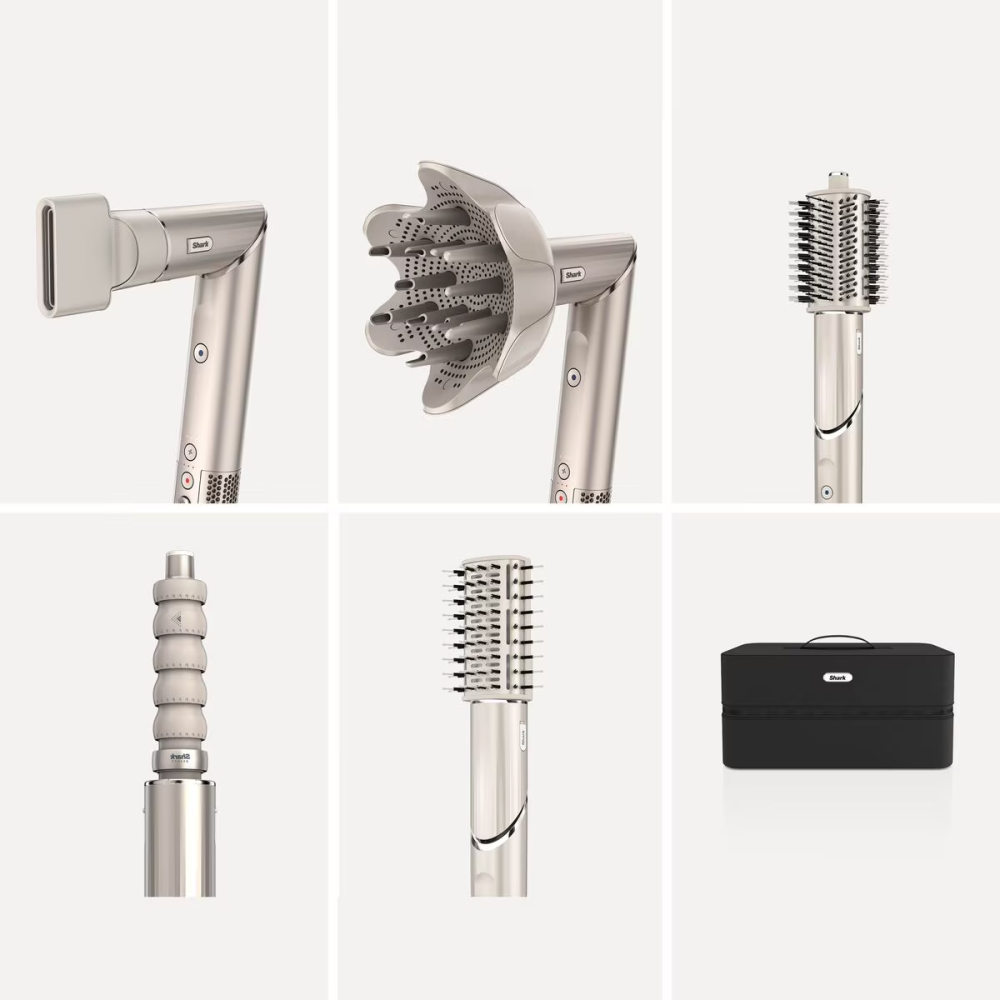 Ondulator 5-in-1 Shark FlexStyle HD446SLEU, 5 moduri de coafare, ondulatoare Auto-Wrap, perie paddle brush pentru indreptare par, concentrator styling, difuzor pentru bucle, 3 trepte de caldura, geant [3]