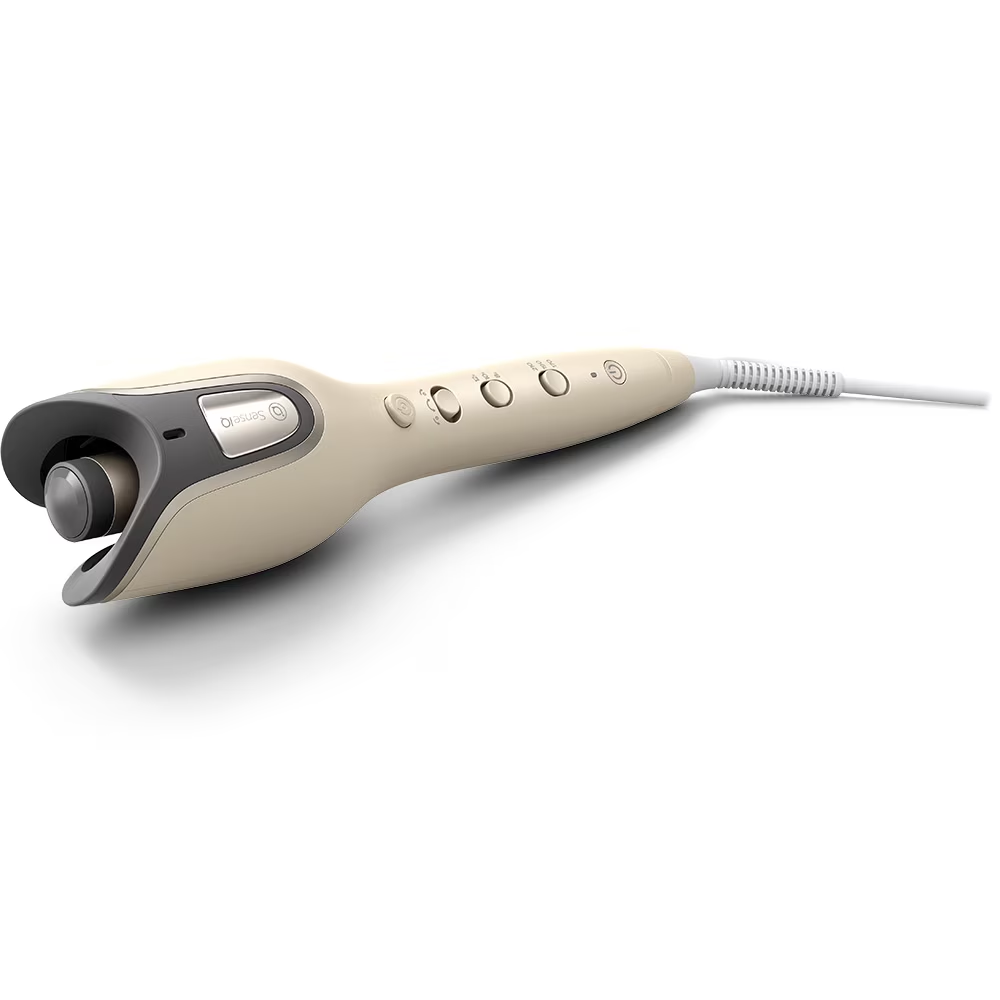 Ondulator automat Philips SenseIQ Seria 8000 BHB887/00, tehnologie SenseIQ, 3 setari de temperatura, 3 directii ondulare, ingrijire cu ioni, Champagne [2]