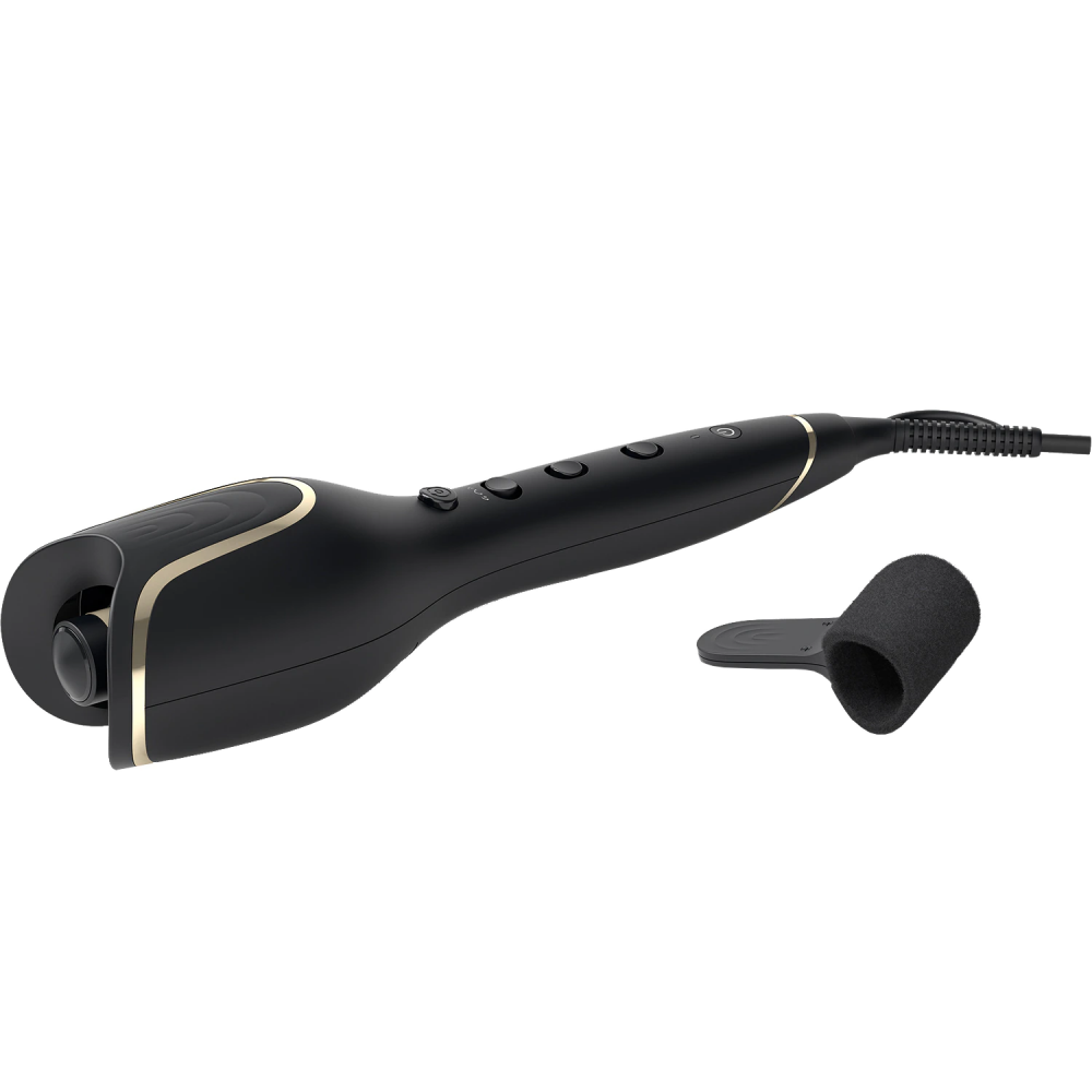 Ondulator automat Philips StyleCare Prestige BHB876/00, Invelis ceramic protector cu infuzie de cheratina, selector de temperatura: 210°C, 190°C, si 170°C, Sistem de ondulare inteligenta, Negru [1]
