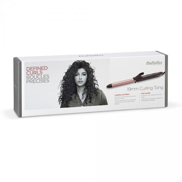 Ondulator BaByliss C450E, Defined Curls 19mm, 210 grade, Invelis Quartz-Ceramic, 6 trepte de temperatura, LED, Roz/Negru [5]