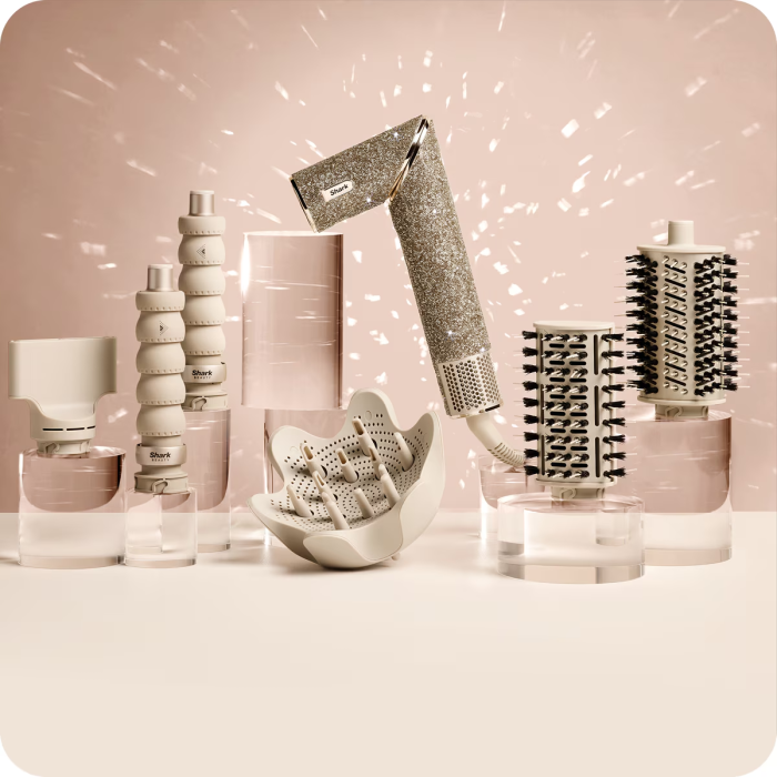 Ondulator Multistyler Shark FlexStyle Sparkle HD446JSEU 5in1, 1400W, 3 trepte de temperatura, 5 moduri de coafare, gold diamond [2]