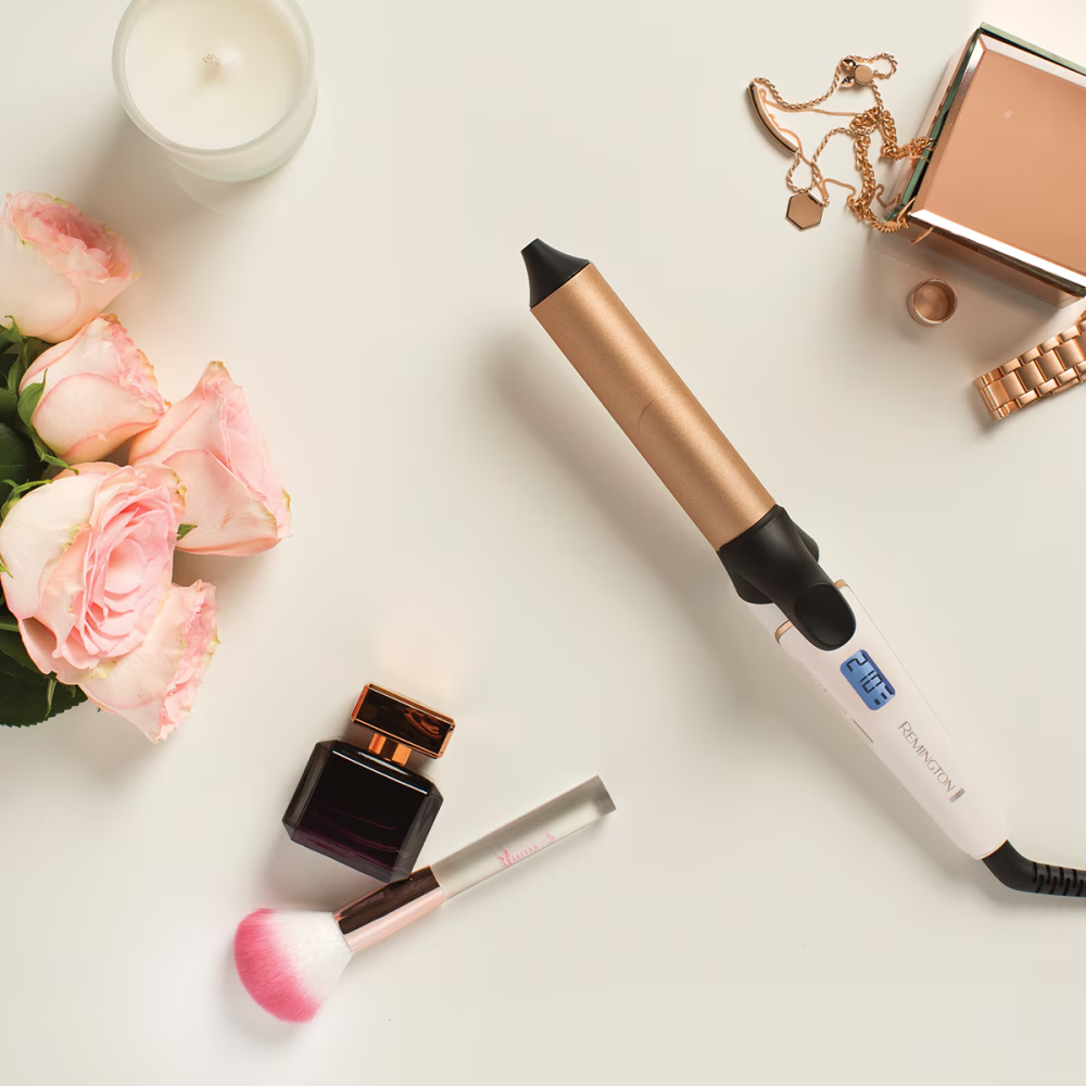 Ondulator Remington PROluxe CI9132, Invelis Grip-Tech, OPTIheat, 210°, 10 setari de temperatura, Functie PRO+, 32 mm, Auriu [4]