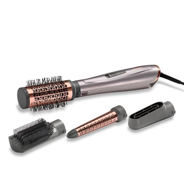 Perie cu aer cald Babyliss Air Style AS136E, 1000 W, invelis ceramic, 2 trepte de temperatura, 4 accesorii, gri [2]