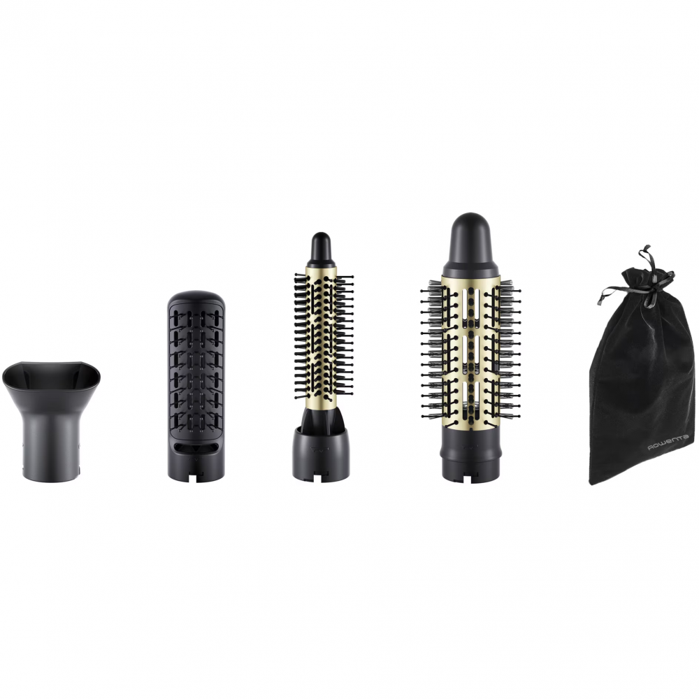 Perie cu aer cald Rowenta Express Style CF6330F0, 3 trepte de viteza, varf rece, functie Respect, negru & auriu [5]