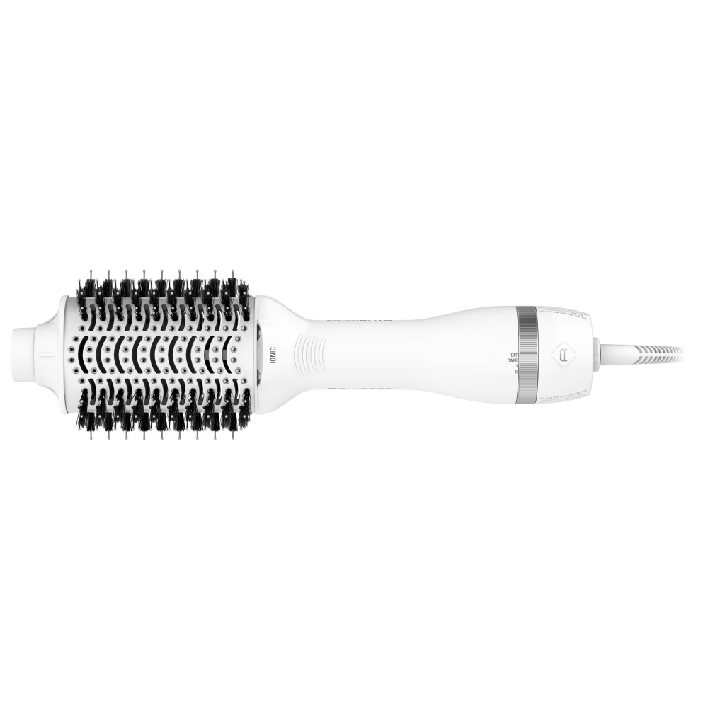 Perie cu aer cald Rowenta Volumizer CF6130F0, tehnologie 3D volume booster, perie ovala XL, 3 setari viteza/temperatura, alb/argintiu [2]