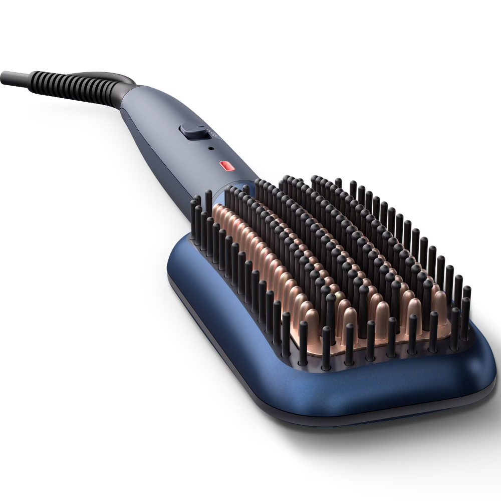 Perie incalzita pentru indreptare Philips BHH885/00, ingrijire cu ioni, tehnologie ThermoProtect, 3 setari temperatura, infuzie cu ulei de argan [3]