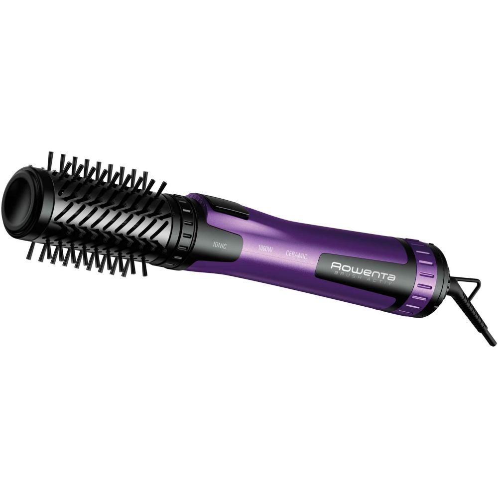 Perie rotativa cu aer cald Rowenta Brush Activ' CF9525F0, 1000W, 2 perii rotative, 2 trepte de temperatura si viteza, functie jet de aer rece, generator de ioni, invelis ceramic, rotire alternativa, l [2]