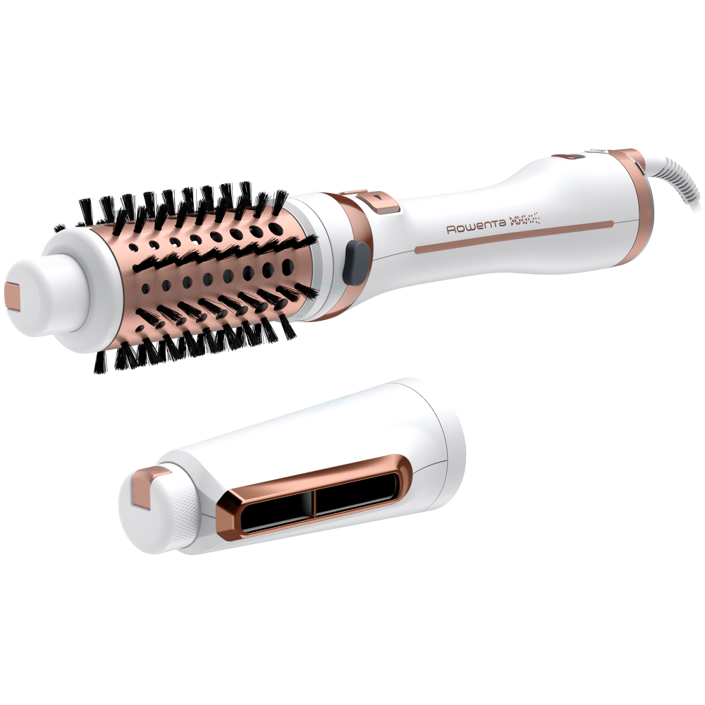Perie rotativa cu aer cald Rowenta Brush Activ Ultimate Care CF9720F0, tehnologie Careful Heat, invelis quart ceramic si tehnologie Ionic Booster, design compact si ergonomic, 3 trepte de temperatura/ [1]