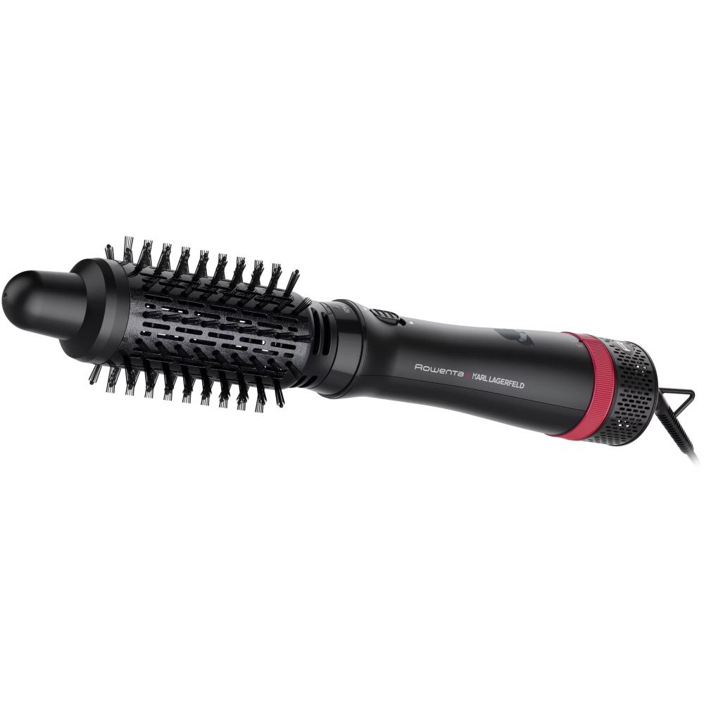 Perie rotativa cu aer cald Rowenta x Karl Lagerfeld Express Style CF635LF0, 800W, 3 trepte de viteza / temperatura, 5 accesorii, invelis Keratin & Glow, functie hair respect, cablu rotativ 360° , negr [3]