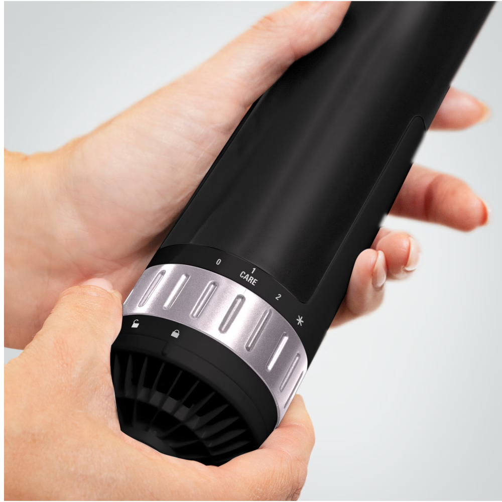 Perie rotativa Rowenta Brush Activ'Dry & Style CF9550F0, 1000 W, 3 accesorii, 3 trepte de temperatura/viteza, duza pre-uscare, invelis ceramic, generator dublu de ioni, jet de aer rece, inel pentru ag [5]