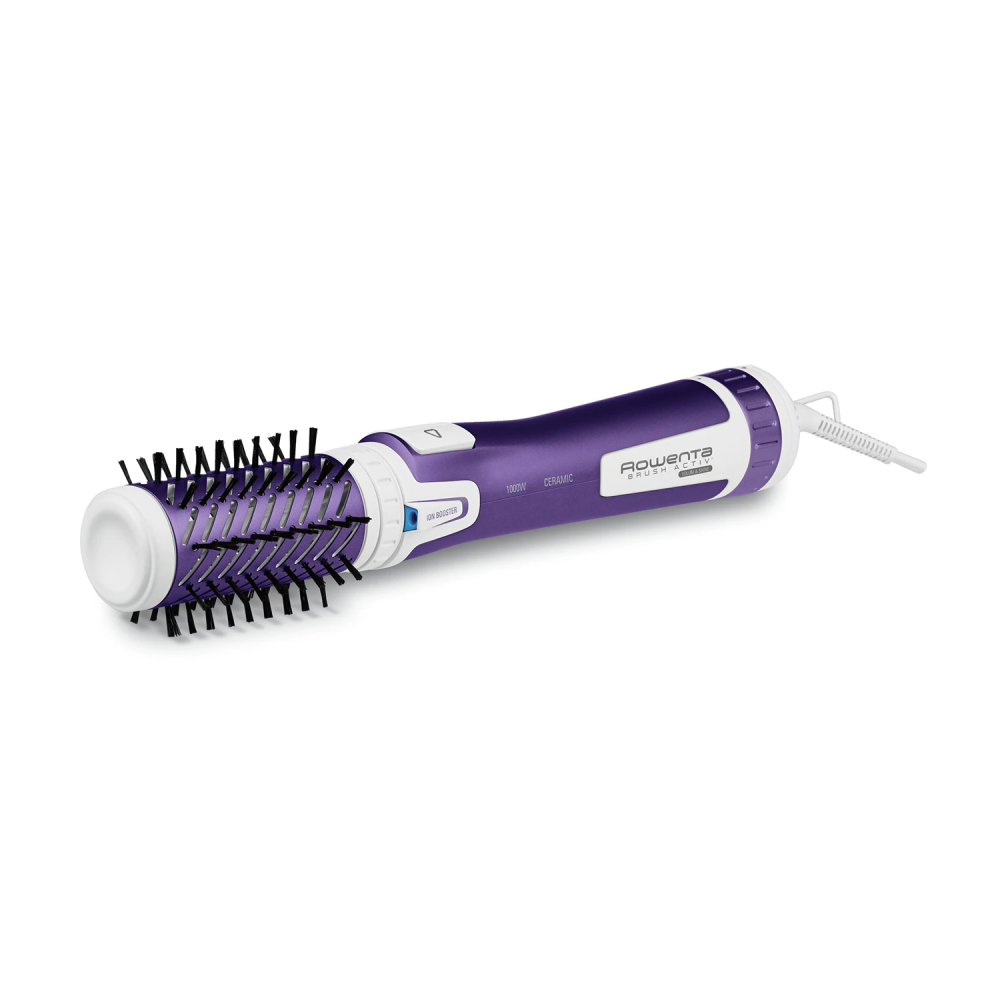 Perie rotativa Rowenta Brush Activ' Volume&Shine 2 CF9530F0, 1000W, 2 trepte de temperatura si viteza, ionizare, 2 perii, invelis ceramic, Mov [2]