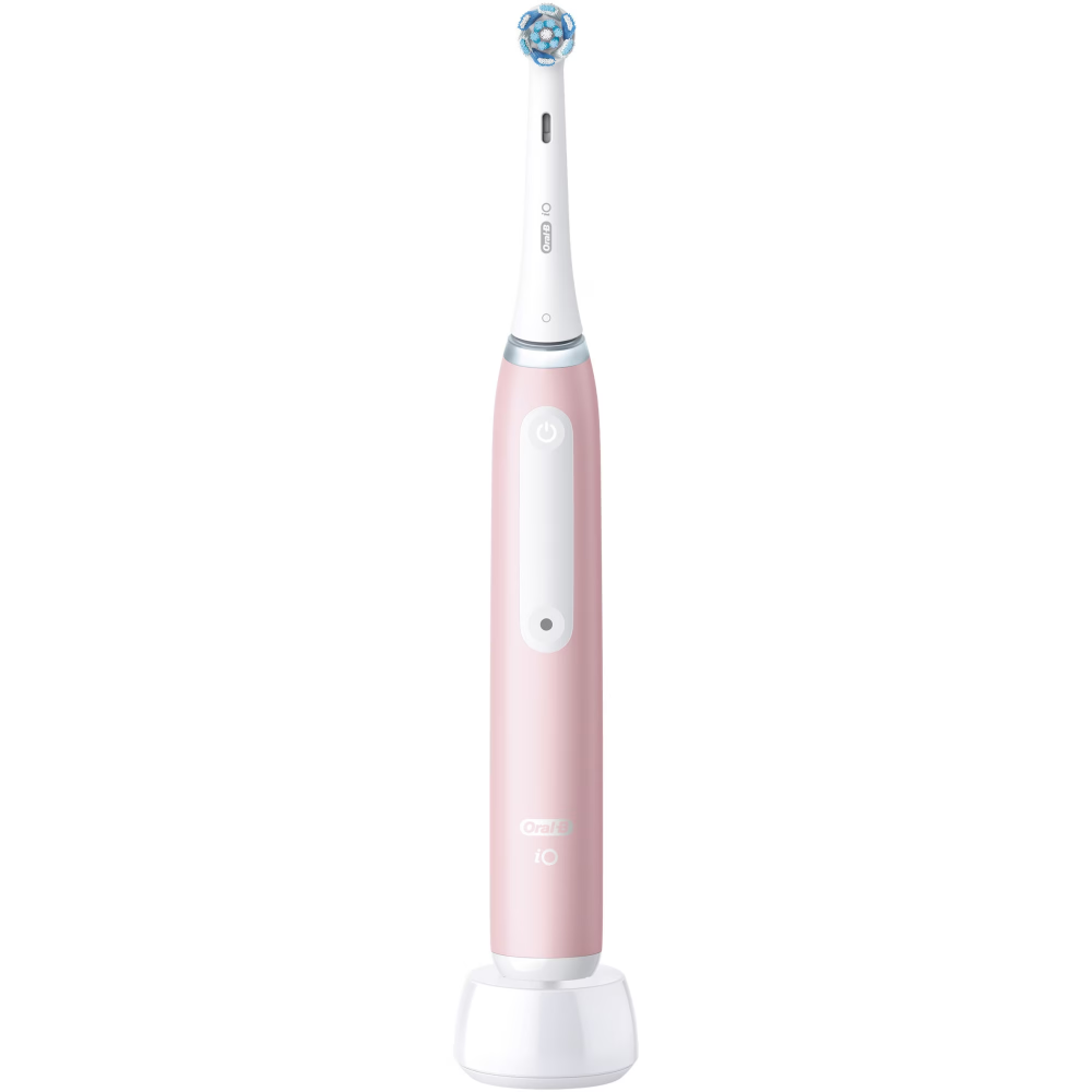 Periuta de dinti electrica Oral-B iO3 cu Tehnologie Magnetica si Micro-Vibratii, Senzor de presiune Smart, 3 moduri, 1 capat, Roz [2]