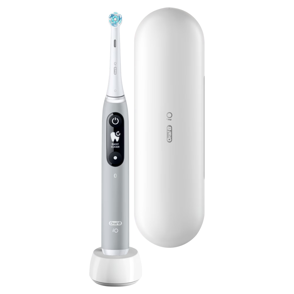 Periuta de dinti electrica Oral-B iO6 cu tehnologie magnetica si micro-vibratii, inteligenta artificiala, display led interactiv, senzor de presiune smart, timer vizibil, 5 moduri, 1 capat, trusa de c [3]