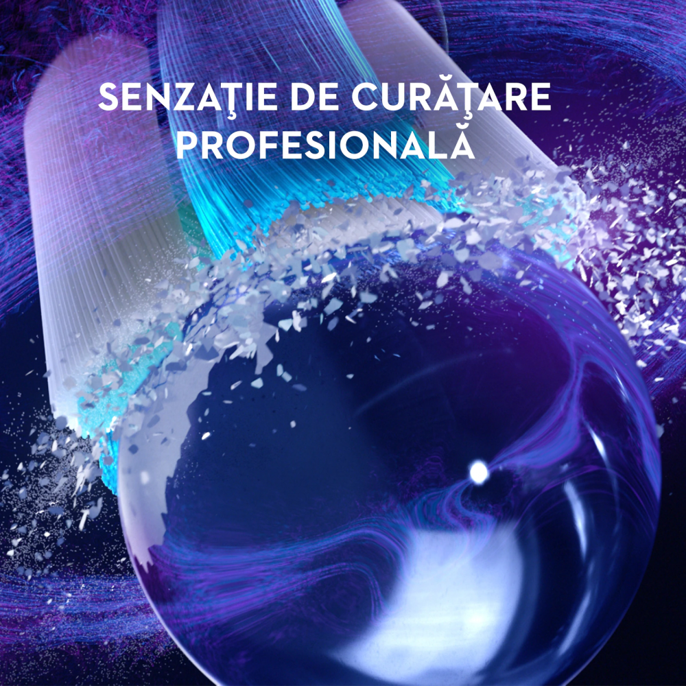 Periuta de dinti electrica Oral-B iO6 cu tehnologie magnetica si micro-vibratii, inteligenta artificiala, display led interactiv, senzor de presiune smart, timer vizibil, 5 moduri, 1 capat, trusa de c [8]