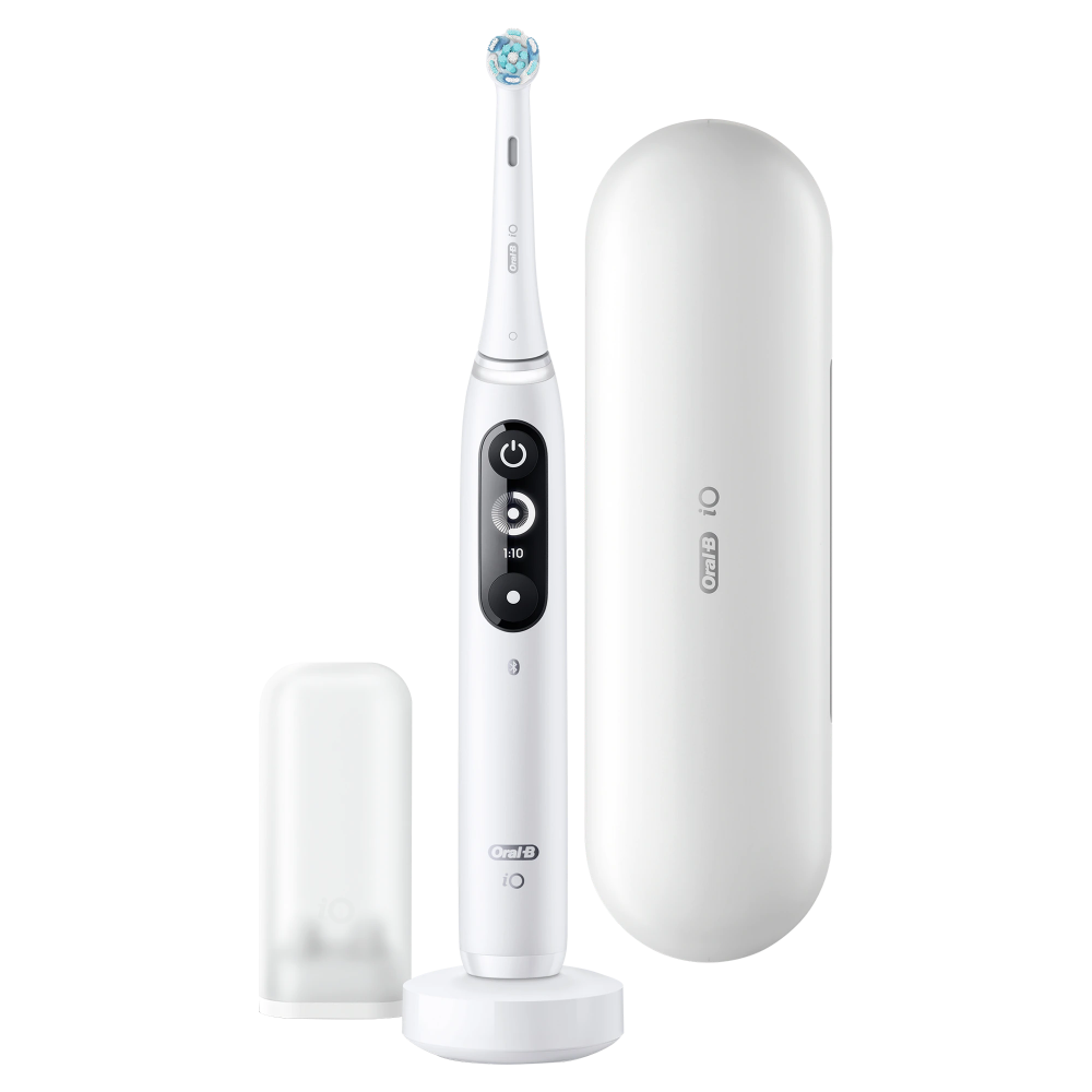 Periuta de dinti electrica Oral-B iO7 cu Tehnologie Magnetica si Micro-Vibratii, Inteligenta artificiala, Display led interactiv, Senzor de presiune Smart, Timer vizibil, 5 moduri, 1 capat, Suport rez [2]