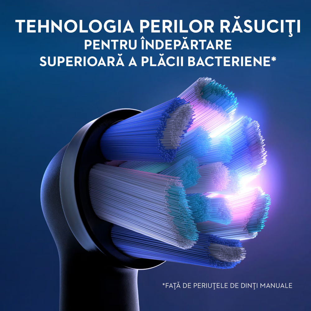 Periuta de dinti electrica Oral-B Pro 3 3500, Curatare 3D, 3 programe, 1 Incarcator, 1 Capat, Trusa de calatorie, Negru [4]