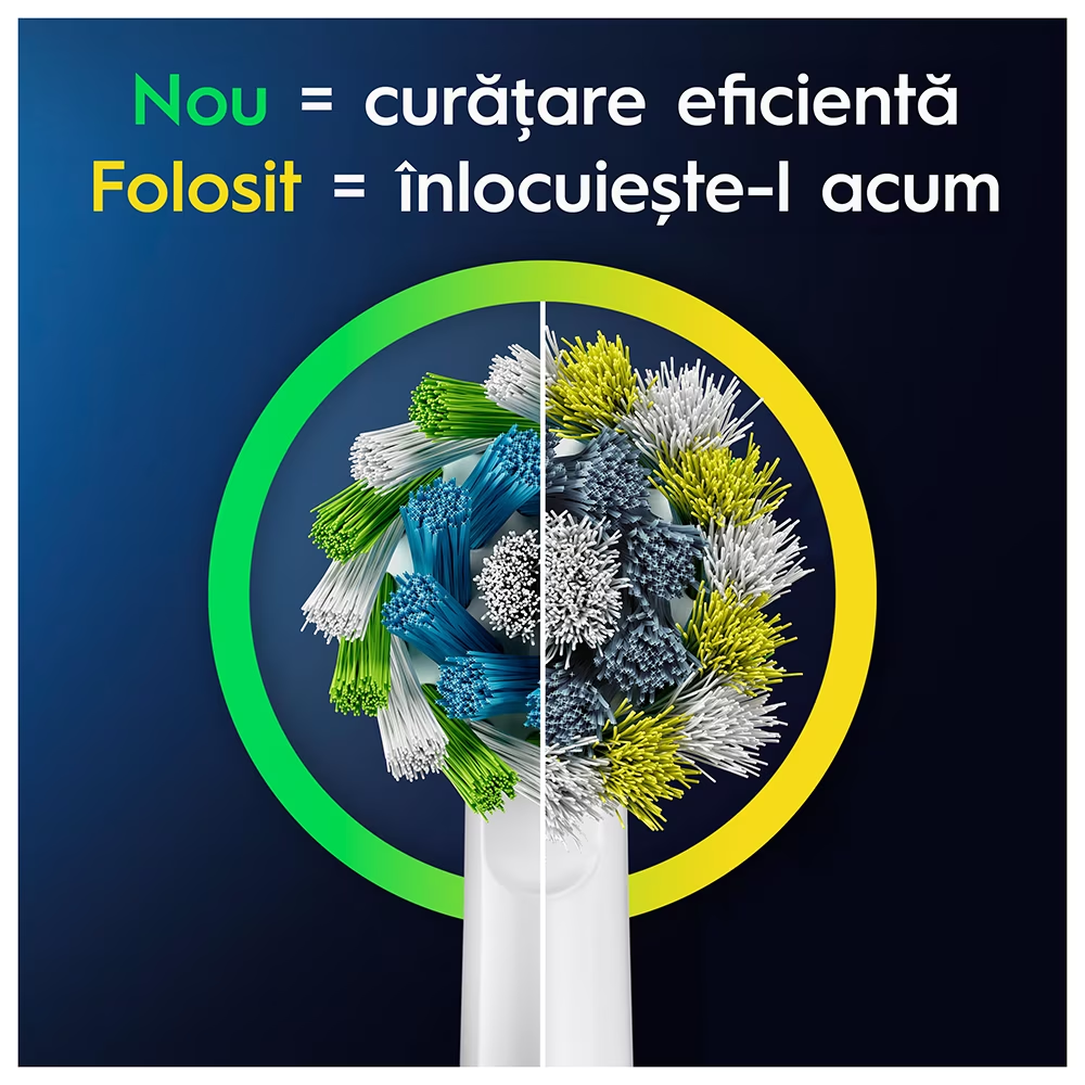 Periuta de dinti electrica Oral-B Pro 3 Cross Action, Curatare 3D, 3 programe, 1 capat, Negru [4]