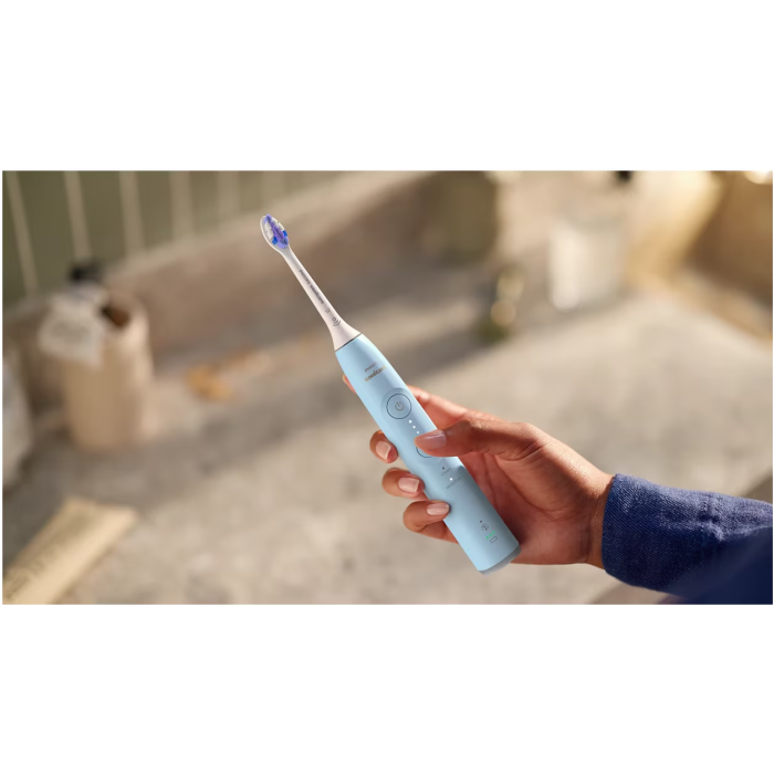 Periuta de dinti electrica Philips Sonicare HX7406/01, 62.000 miscari/minut, autonomie 21 zile, 2 moduri de periere, 3 intensitati, senzor presiune luminos, functia BrushSync, capat de periere Sensiti [4]