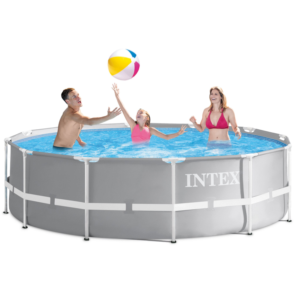 Piscina rotunda cu cadru metalic Prism Frame Premium Intex 26716NP, D366xH99 cm, include pompa cu filtru 28604 (2.006 l) si scara acces [2]