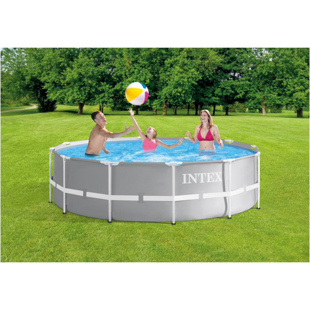 Piscina rotunda cu cadru metalic Prism Frame Premium Intex 26716NP, D366xH99 cm, include pompa cu filtru 28604 (2.006 l) si scara acces [3]