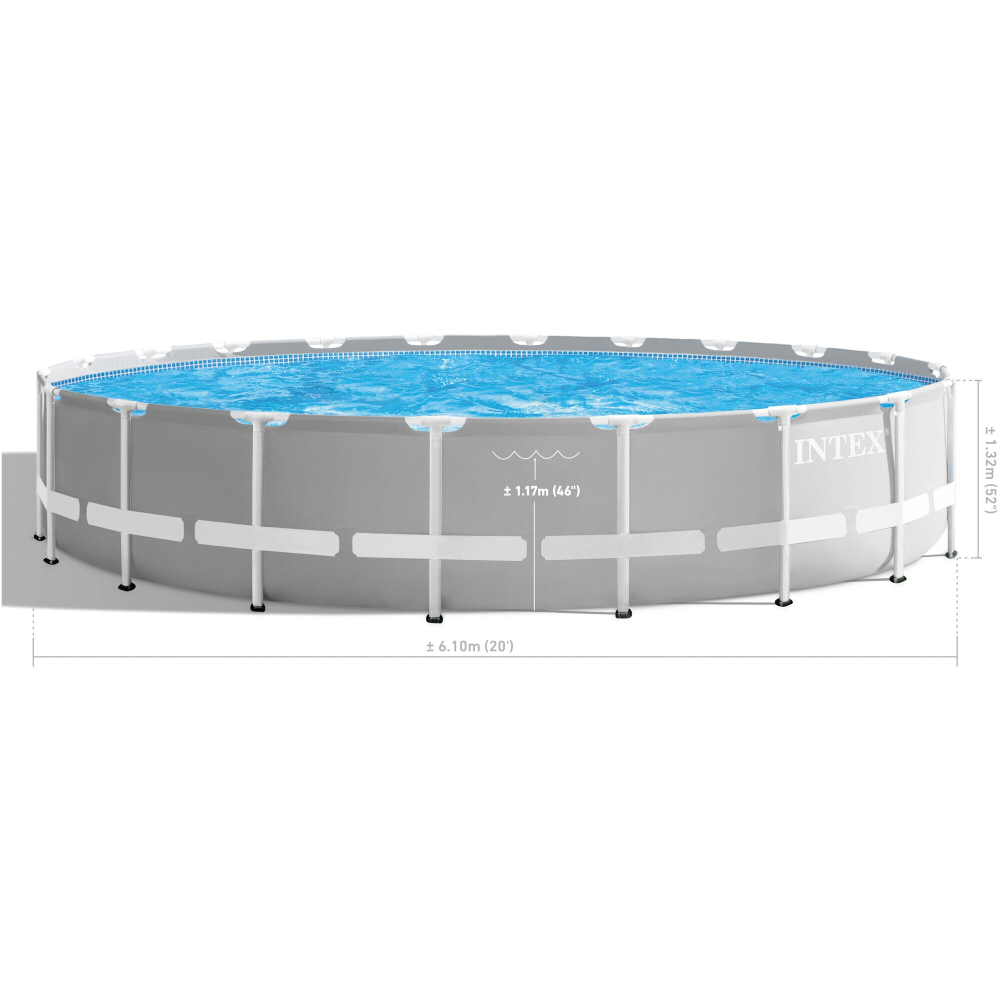 Piscina rotunda cu cadru metalic Prism Frame Premium Intex 26756NP, D610xH132 cm, include pompa cu filtru 28636 (5.678 l), scara acces [2]