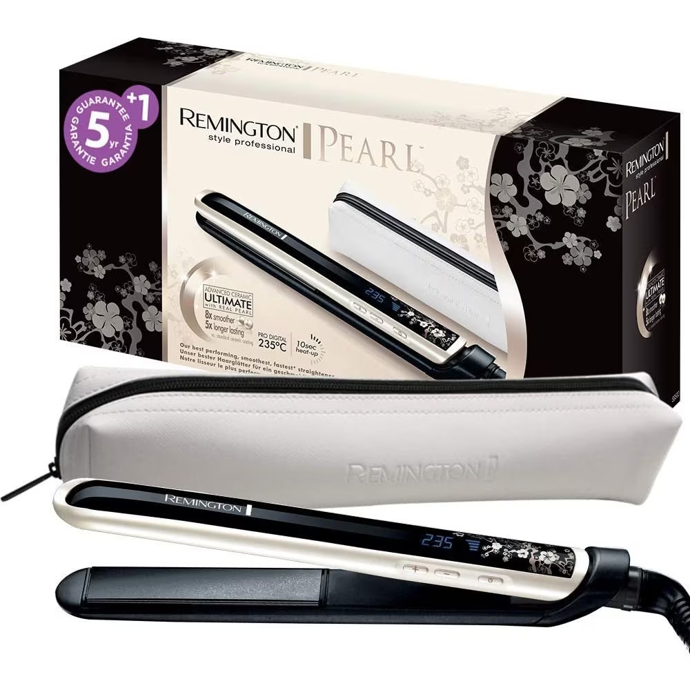 Placa de indreptat parul Remington S9500, 235 grade, LCD, Easy lock, negru/gri [1]