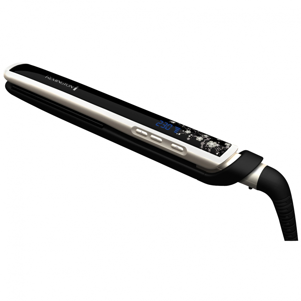 Placa de indreptat parul Remington S9500, 235 grade, LCD, Easy lock, negru/gri [3]