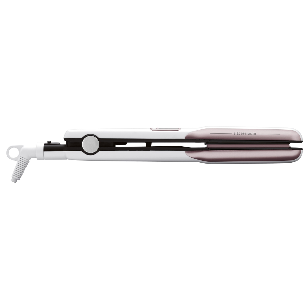 Placa de indreptat parul Rowenta Liss & Curls Premium Care SF7660F0, Cashmere Keratin, 130-200°C, Generator de ioni, LCD, Alb [5]