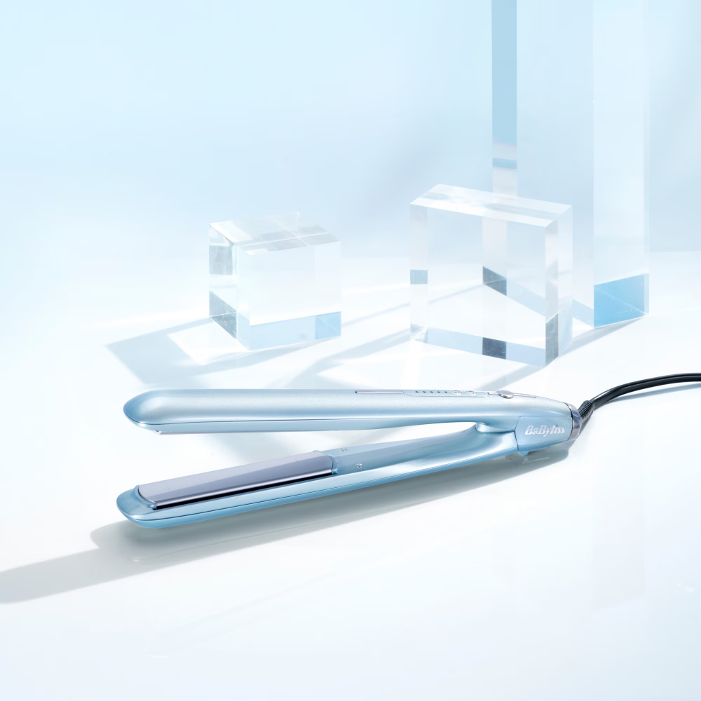 Placa de par Hydro-Fusion BaByliss ST573E, 230C , 5 trepte de temperatura, Ionizare, Invelis ceramic, LED, Bleu [6]