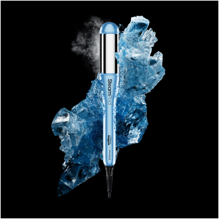 Placa profesionala de par pentru coafare si ingrijire L’Oréal Professionnel Steampod 4.00 UTOPIA, Editie Limitata, 3 setari de caldura, oprire automata, rezervor de apa incorporat, albastru metalizat [3]