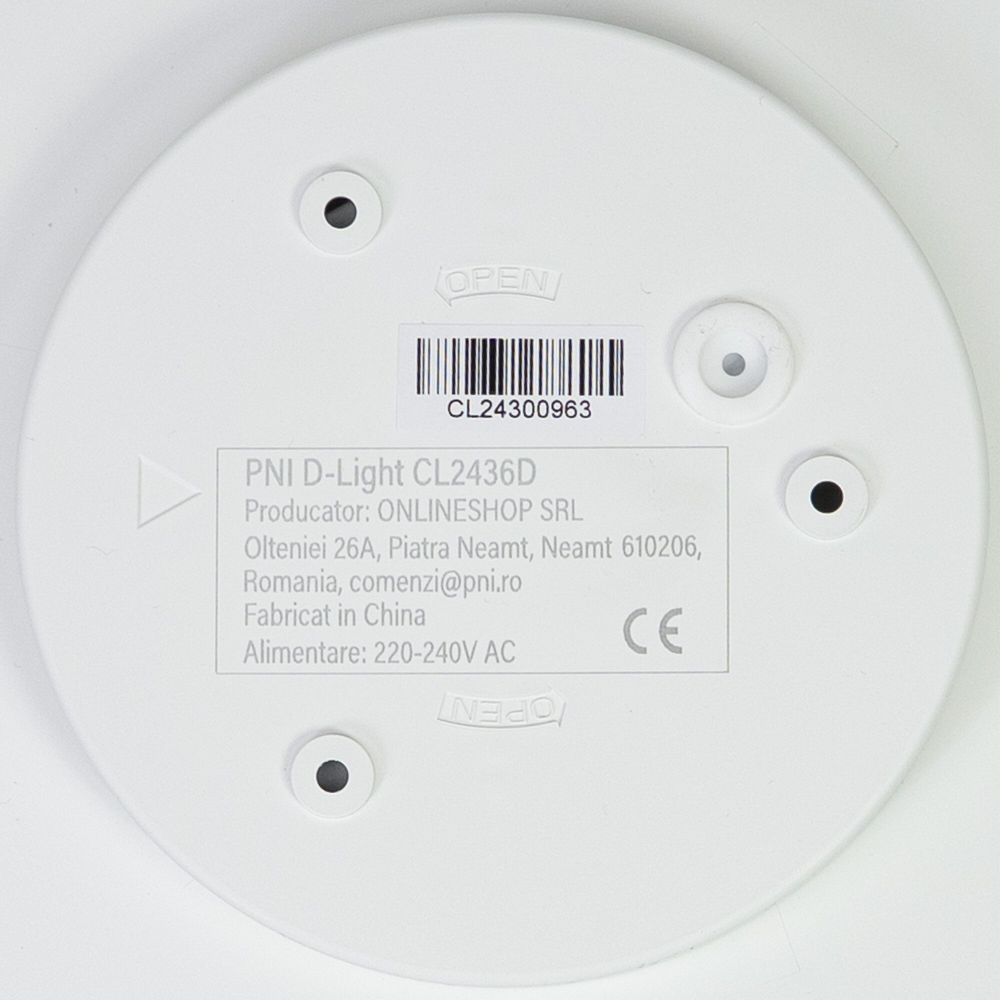 Plafoniera LED PNI D-Light CL2436D 36W, dimabila, cu telecomanda, rotunda 41cm, 3000K-6500K, alimentare 230V, 3600 lm, alb [2]