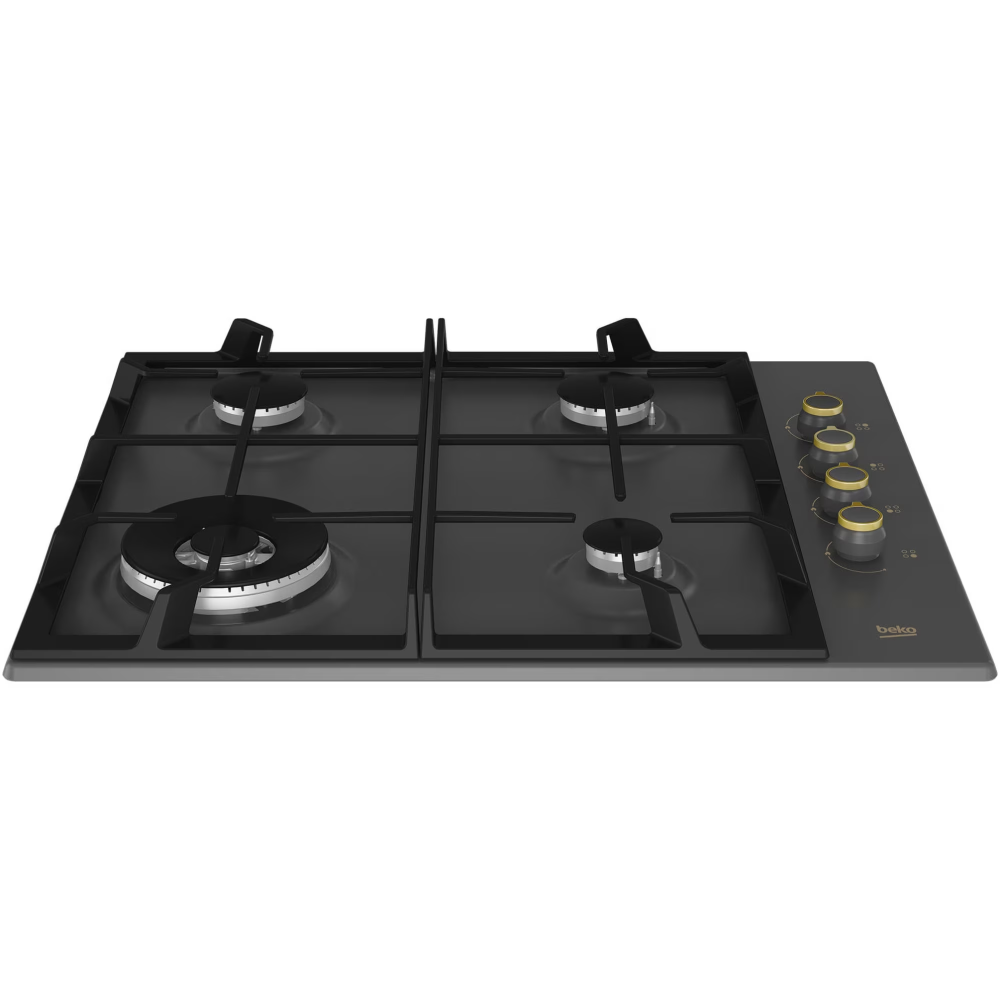 Plita incorporabila Beko HIGG64125SAR, Gaz, 4 arzatoare, Siguranta plita, Aprindere integrata, 60 cm, Antracit [2]