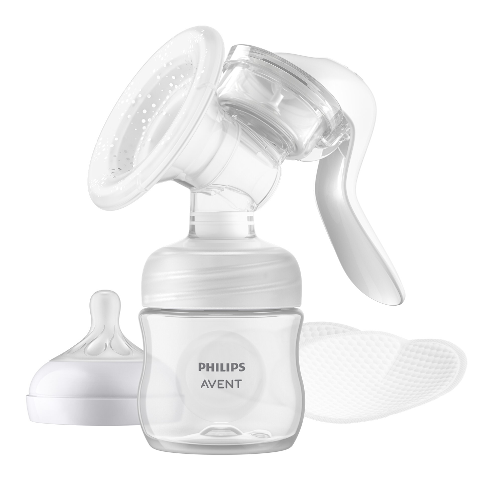 Pompa de san manuala pentru hranire naturala Philips Avent SCF430/10, Tehnologie Natural Motion pentru un debit rapid de lapte, marime standard, biberon 0+ luni de 125 ml [4]