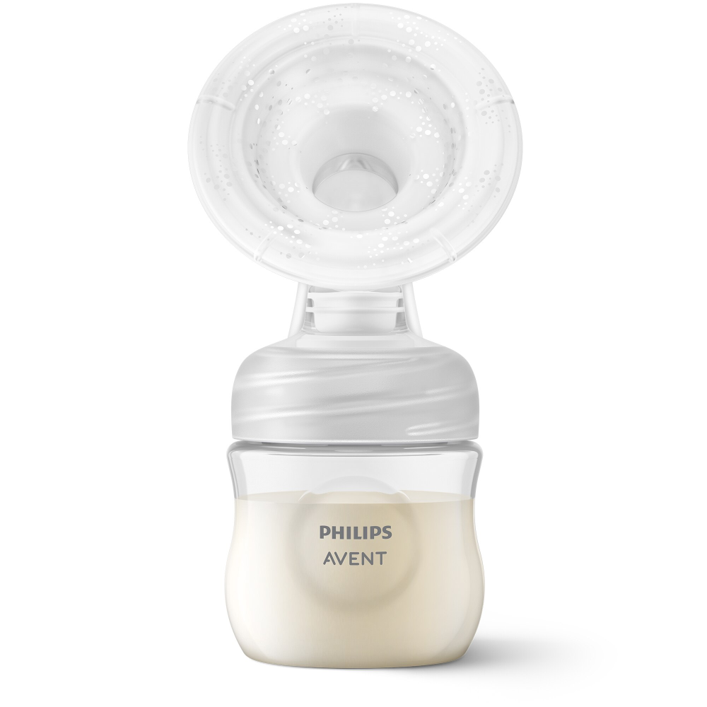 Pompa de san manuala pentru hranire naturala Philips Avent SCF430/10, Tehnologie Natural Motion pentru un debit rapid de lapte, marime standard, biberon 0+ luni de 125 ml [2]
