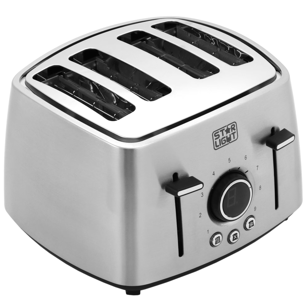 Prajitor de paine Star-Light TDD-4160SS, 1600 W, 4 felii, grad de rumenire ajustabil, 9 trepte, functie dezghetare, inox [3]