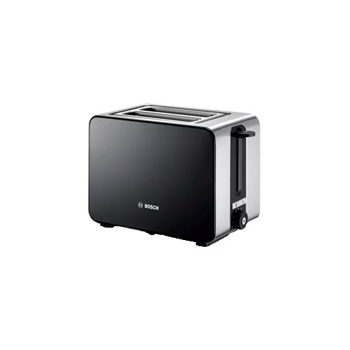 Prajitor paine Bosch TAT7203, 1050 W, 2 felii, Controlul variabil de rumenire, Senzor electronic pentru prajire uniforma, Negru/Inox [2]