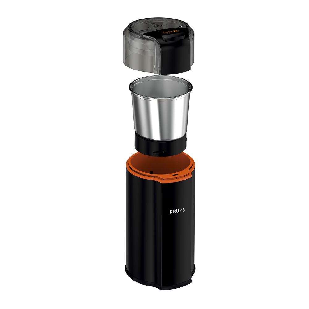 Rasnita de cafea Krups Silent Vortex GX332810, 90g, 175 W, buton Pornire/Oprire, lame din inox, negru [2]