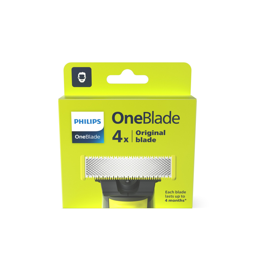 Rezerva PHILIPS OneBlade QP240/50 kit 4 lame, pentru orice model PHILIPS OneBlade si OneBladePro, Verde [2]