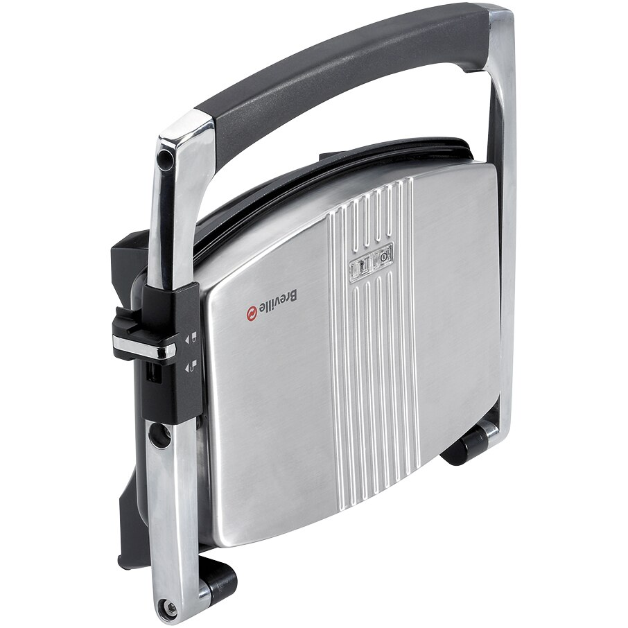 Sandwich-maker Breville Panini VST025X-01, 1000 W, Placi antiaderente, Negru/Inox [3]
