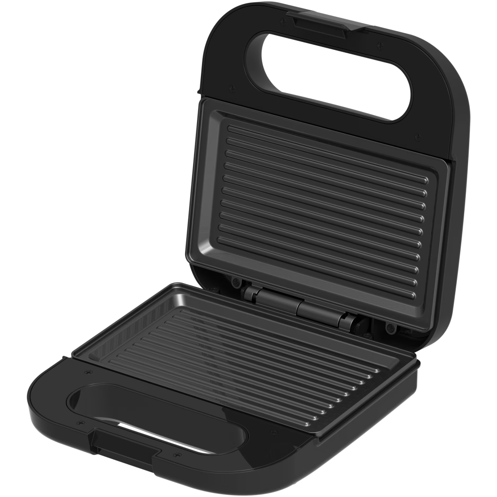 Sandwich maker HEINNER SILVERSTONE SM-K750FGSL, 750w, capacitate: 2 sandwich-uri, placi antiadezive fixe tip grill, silver [2]