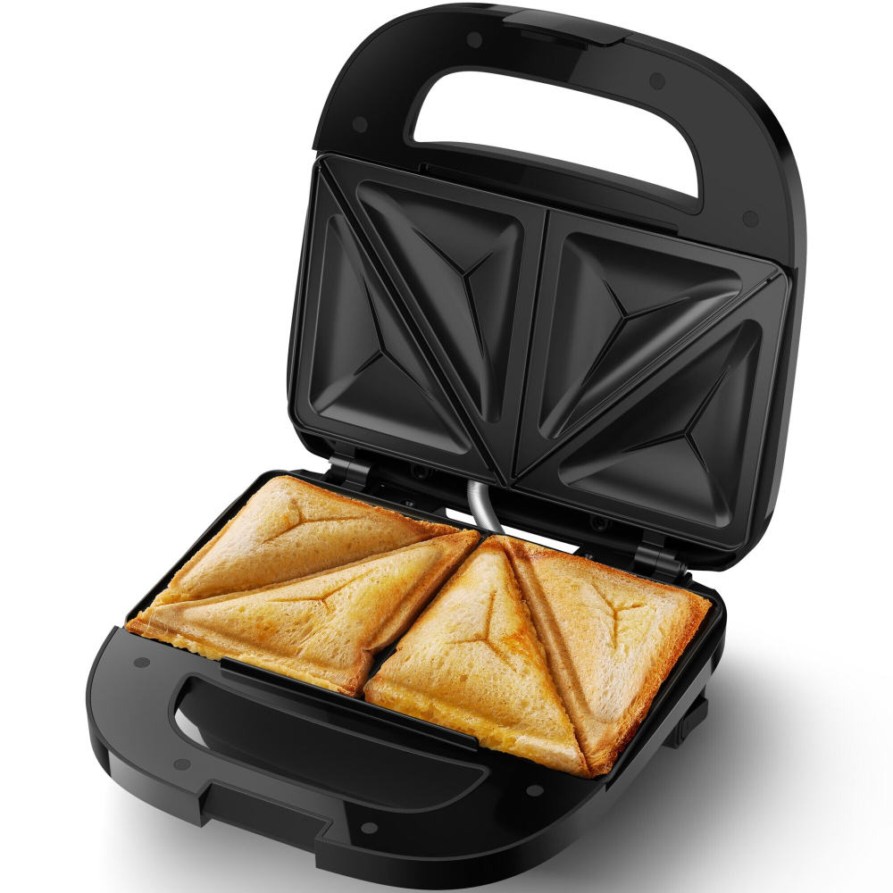 Sandwich-maker Philips HD2331/90 Seria 3000, 750W, pentru sandwich-uri triunghi, plite neaderente,comutator pornit/oprit, lumini indicatoare, sistem de blocare rapida [3]