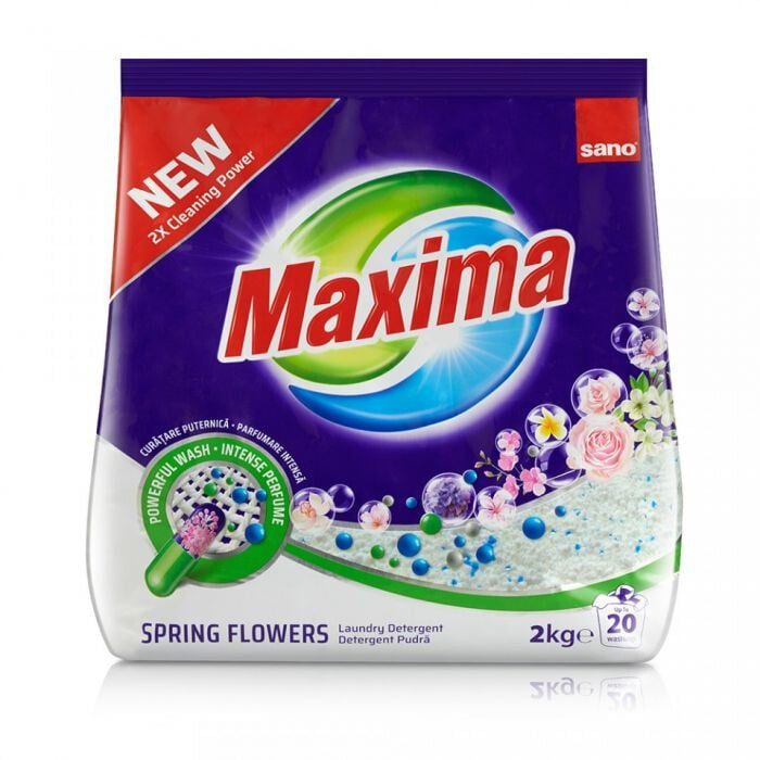 SANO Maxima, Detergent pudra pentru rufe Spring Flowers, 2 kg [1]
