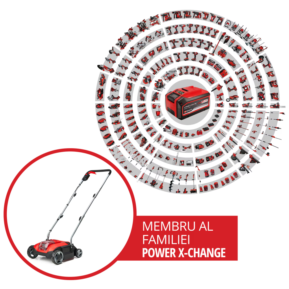 Scarificator/aerator electric pe acumulator Einhell Power X-Change GC-SC 18/28 Li-Solo, 18 V (RESIGILAT) [3]