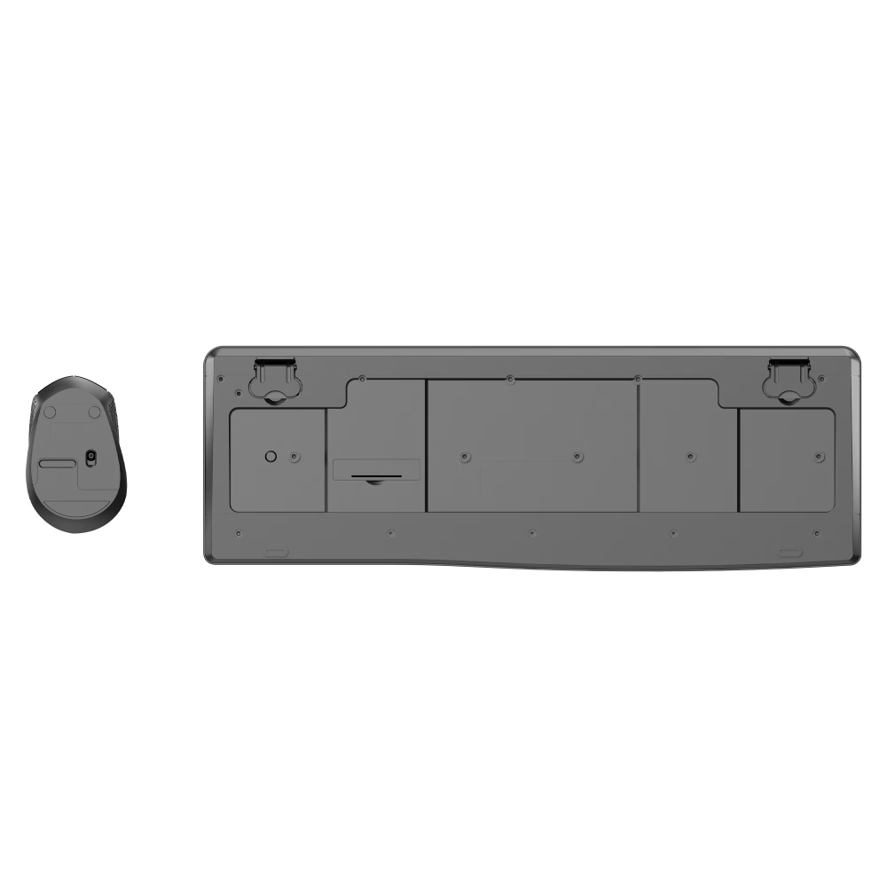 Serioux wireless keyboard + mouse kit, 104 keys + 9 quick keys, ABS, Huntersun switch, USB, 442x152x25mm, mouse 1600DPI, Black [4]
