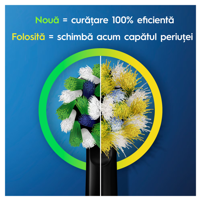 Set 2 x Periuta de dinti electrica Oral-B Vitality Pro, Curatare 2D, 3 programe, 1 Incarcator, 2 Capete, Negru/Violet [3]