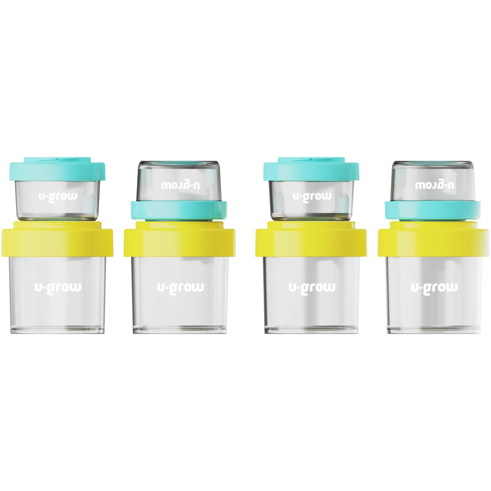 Set 8 recipiente cu capac pentru stocare hrana copii U-Grow, 4x80ml + 4x220ml [3]