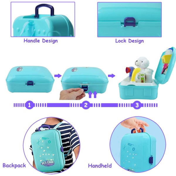 Set de joaca - Coafor pentru catei, Rucsac cu 15 accesorii, varsta 3+ [4]