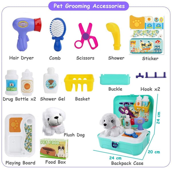 Set de joaca - Coafor pentru catei, Rucsac cu 15 accesorii, varsta 3+ [3]